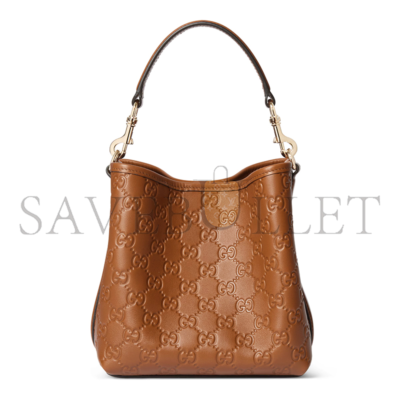 GUCCI GG EMBLEM SMALL BUCKET BAG ‎815118 (19*18*11cm)